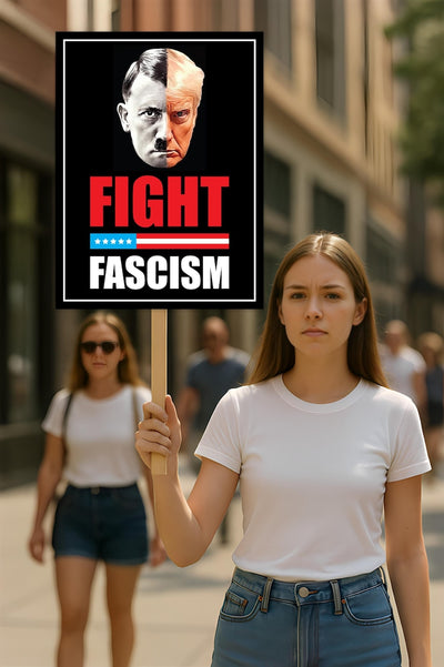 FIGHT FASCISM, No Kings In America Protest Sign, Anti-Trump Resistance Political Activist Protest Poster, Resist Fascism Rally Sign