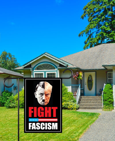 FIGHT FASCISM Garden Flag, 12x18 Inch Double Sided, No Kings In America Protest, Anti-Trump Flag, Resist Racism, Resist Fascism Flag