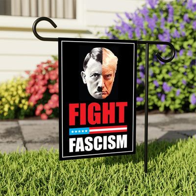 FIGHT FASCISM Garden Flag, 12x18 Inch Double Sided, No Kings In America Protest, Anti-Trump Flag, Resist Racism, Resist Fascism Flag