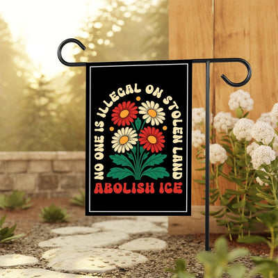 Abolish ICE Garden Flag, Double Sided, Keep the Immigrants, Deport the Racists Flag, Anti-Trump, Resist Racism Flag, Resist Fascism Flag