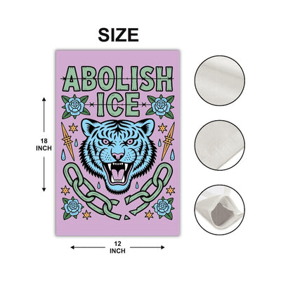 Abolish ICE Garden Flag, Double Sided, Keep the Immigrants, Deport the Racists Flag, Anti-Trump, Resist Racism Flag, Resist Fascism Flag