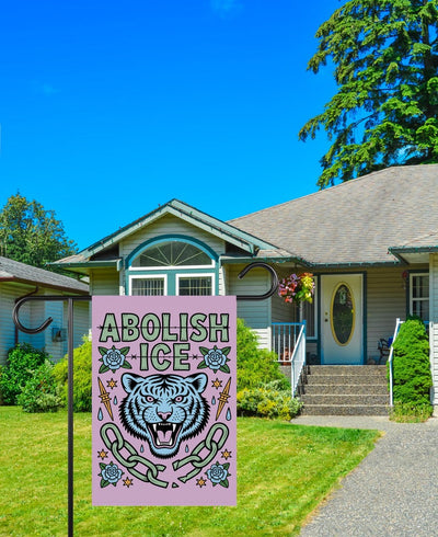 Abolish ICE Garden Flag, Double Sided, Keep the Immigrants, Deport the Racists Flag, Anti-Trump, Resist Racism Flag, Resist Fascism Flag