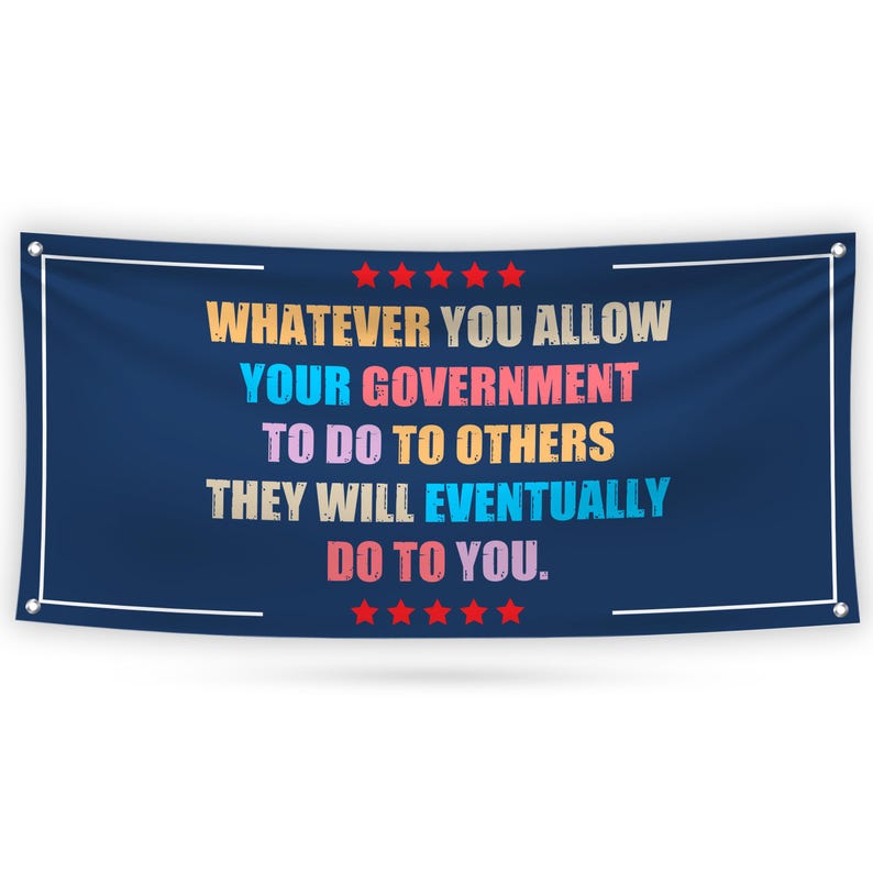 Abolish ICE Banner Sign, Stop Deportations Political Sign, Reproductive Justice, Human Rights Vinyl Banner with Metal Grommets