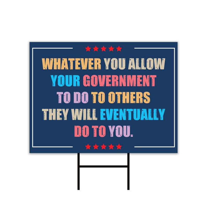 Abolish ICE Yard Sign, Keep the Immigrants, Deport the Racists Lawn Sign, Anti-Trump, Resist Fascism Yard Sign with Metal H-Stake