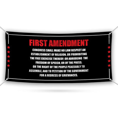 1st Amendment Free Speech Constitution Banner Sign, Political Sign, Reproductive Justice, Human Rights Vinyl Banner with Metal Grommets
