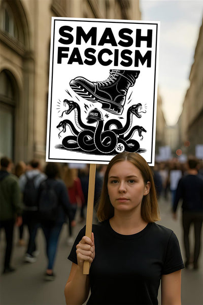 FIGHT FASCISM, No Kings In America Protest Sign, Anti-Trump Resistance Political Activist Protest Poster, Resist Fascism Rally Sign