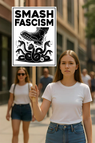 FIGHT FASCISM, No Kings In America Protest Sign, Anti-Trump Resistance Political Activist Protest Poster, Resist Fascism Rally Sign