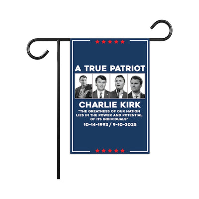 Justice for Charlie Garden Flag, Charlie Kirk Patriot Yard Flag, Conservative Political Statement Outdoor Flag, Right-Wing Rally Banner