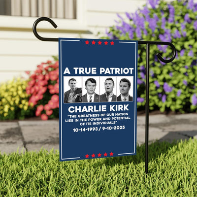 Justice for Charlie Garden Flag, Charlie Kirk Patriot Yard Flag, Conservative Political Statement Outdoor Flag, Right-Wing Rally Banner