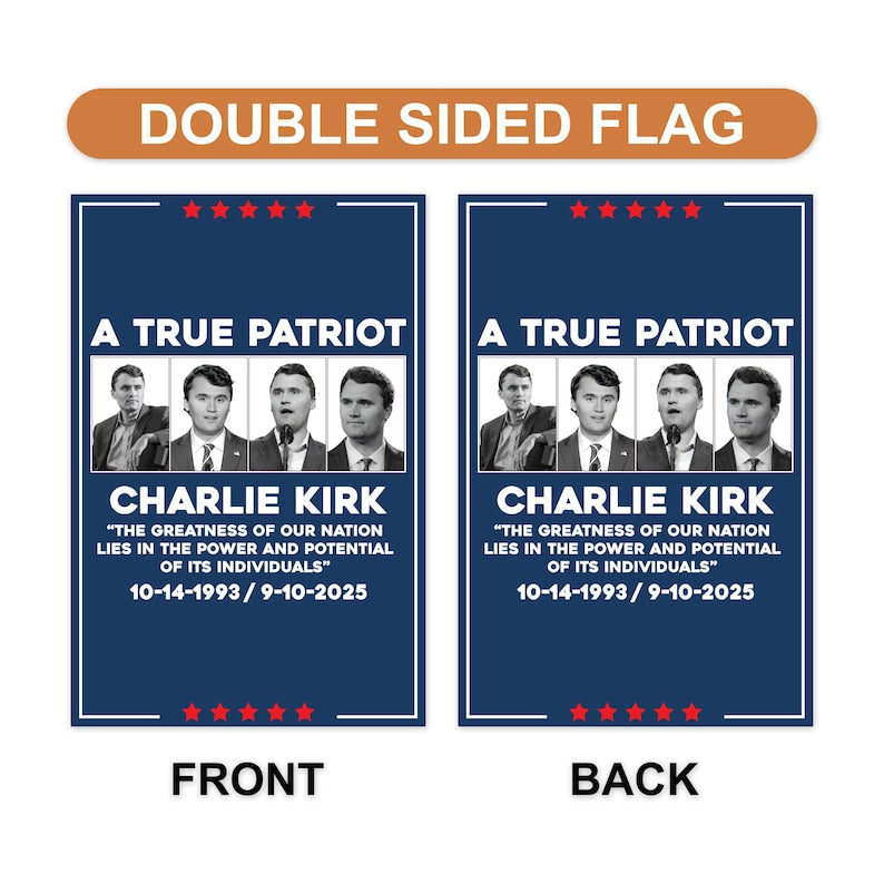 Justice for Charlie Garden Flag, Charlie Kirk Patriot Yard Flag, Conservative Political Statement Outdoor Flag, Right-Wing Rally Banner