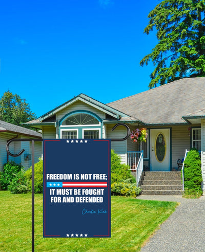 Justice for Charlie Garden Flag, Charlie Kirk Patriot Yard Flag, Conservative Political Statement Outdoor Flag, Right-Wing Rally Banner
