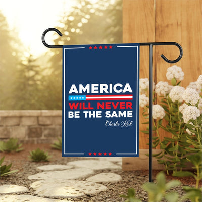 Justice for Charlie Garden Flag, A True Patriot Charlie Kirk Yard Flag, Charlie Kirk Is My Hero Outdoor Flag, Charlie Kirk Freedom Flag