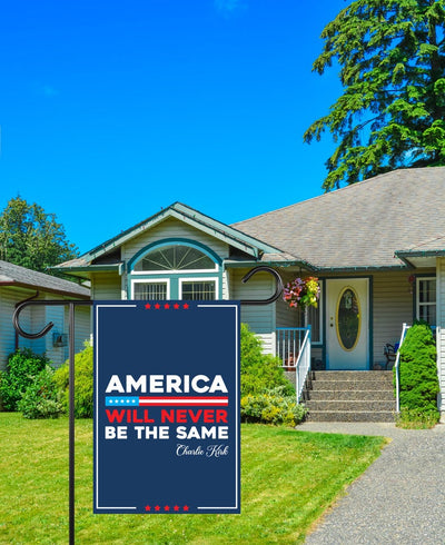 Justice for Charlie Garden Flag, A True Patriot Charlie Kirk Yard Flag, Charlie Kirk Is My Hero Outdoor Flag, Charlie Kirk Freedom Flag