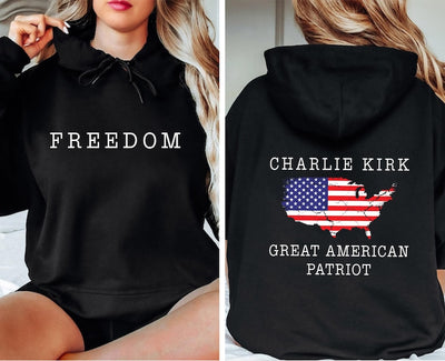 Charlie Kirk Freedom Hoodie, A True Patriot Charlie Kirk Hoodie, Charlie Kirk Is My Hero Hoodie