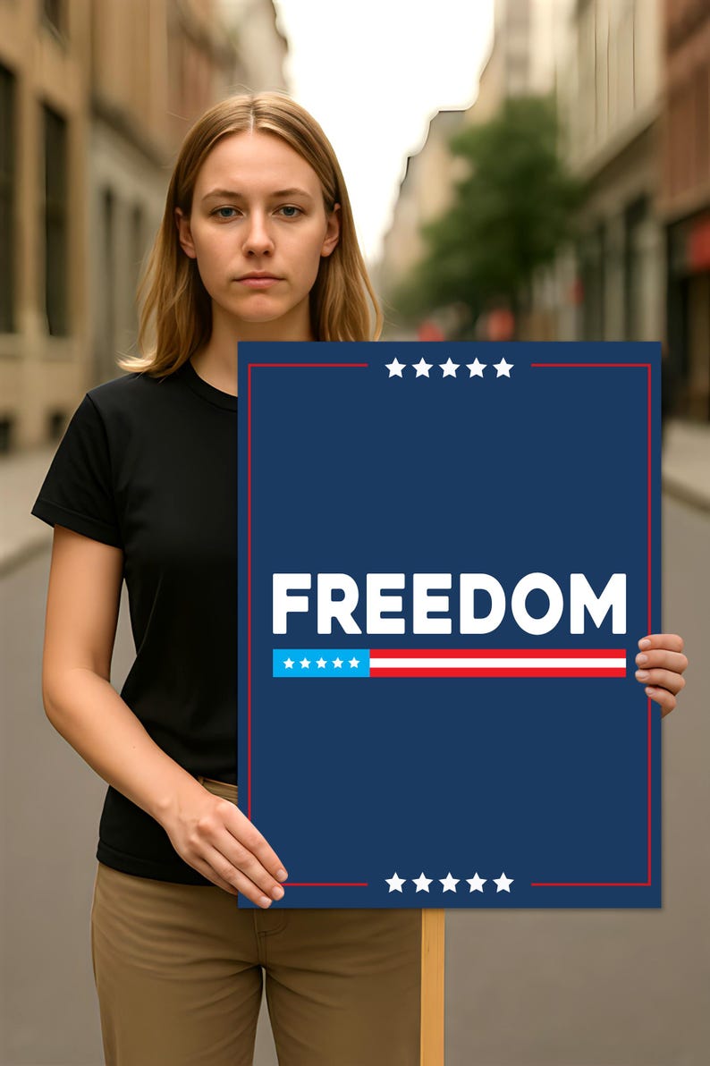Justice for Charlie Protest Sign, A True Patriot Charlie Kirk Sign, Charlie Kirk Is My Hero, Charlie Kirk Freedom Political Poster Sign