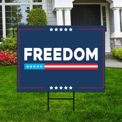 Justice for Charlie Yard Sign, A True Patriot Charlie Kirk Sign, Charlie Kirk Is My Hero Sign, Charlie Kirk Freedom Sign with Metal H-Stake