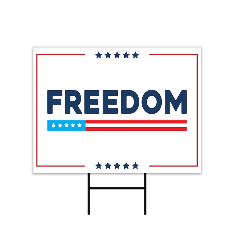 Justice for Charlie Yard Sign, A True Patriot Charlie Kirk Sign, Charlie Kirk Is My Hero Sign, Charlie Kirk Freedom Sign with Metal H-Stake