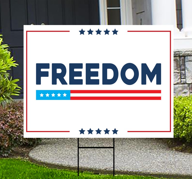 Justice for Charlie Yard Sign, A True Patriot Charlie Kirk Sign, Charlie Kirk Is My Hero Sign, Charlie Kirk Freedom Sign with Metal H-Stake