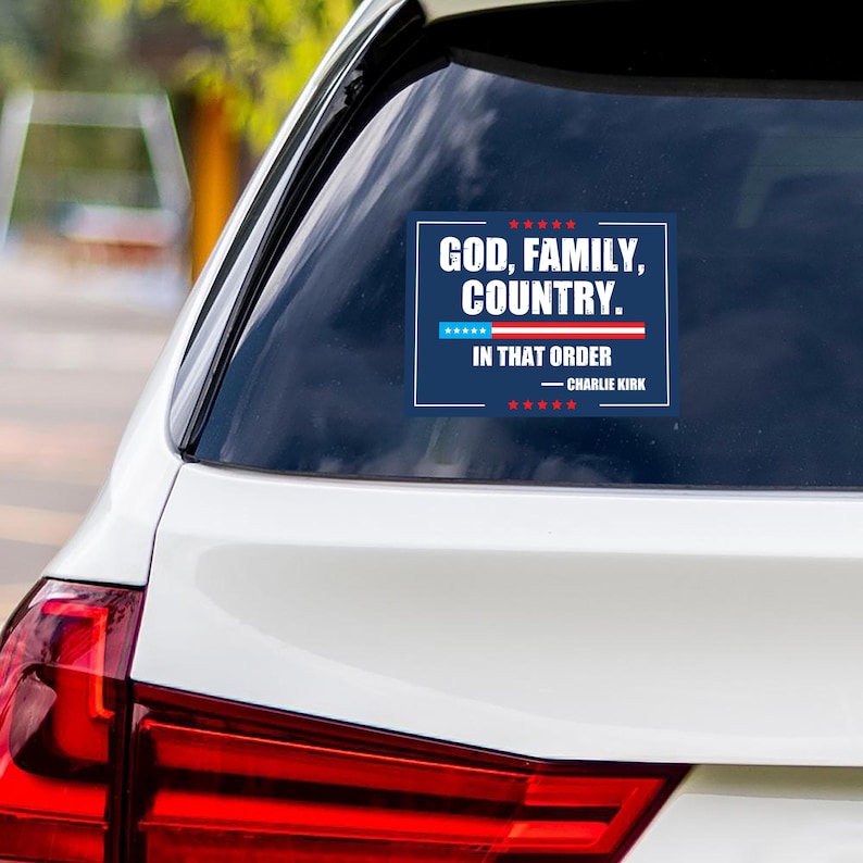 Justice for Charlie Vinyl Sticker, A True Patriot Charlie Kirk, Charlie Kirk Freedom, Charlie Kirk Is My Hero Bumper Sticker, 6" x 4.5"