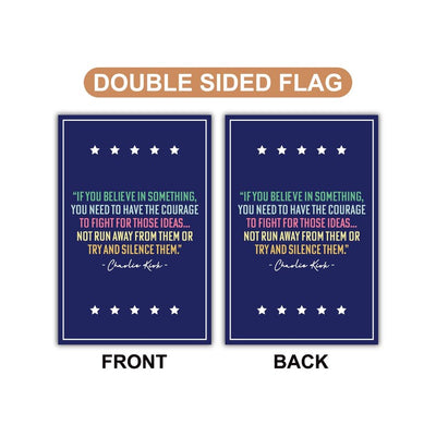 Justice for Charlie Garden Flag, A True Patriot Charlie Kirk Yard Flag, Charlie Kirk Is My Hero Outdoor Flag, Charlie Kirk Freedom Flag