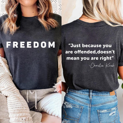 Charlie Kirk Freedom Short Sleeve Shirt, A True Patriot Charlie Kirk Short Sleeve Shirt, Charlie Kirk Is My Hero Tee