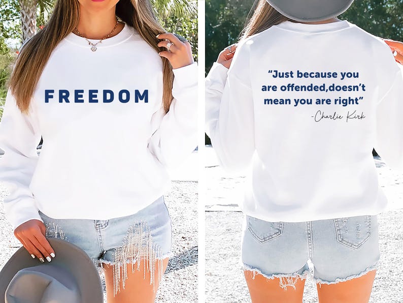 Charlie Kirk Freedom Sweatshirt, A True Patriot Charlie Kirk SweatShirt, Charlie Kirk Is My Hero SweatShirt
