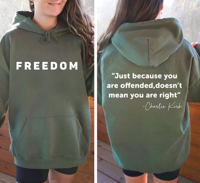 Charlie Kirk Freedom Hoodie, A True Patriot Charlie Kirk Hoodie, Charlie Kirk Is My Hero Hoodie