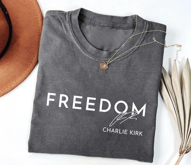 Charlie Kirk Freedom Short Sleeve Shirt, A True Patriot Charlie Kirk Short Sleeve Shirt, Charlie Kirk Is My Hero Tee