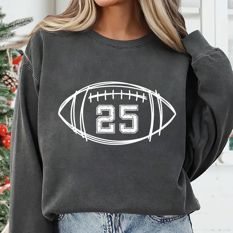 Custom Football Kids Jersey Number Sweatshirt, Personalized Football Season Mama SweatShirt, Football Boy SweatShirt