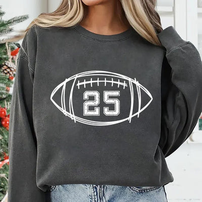 Custom Football Kids Jersey Number Sweatshirt, Personalized Football Season Mama SweatShirt, Football Boy SweatShirt