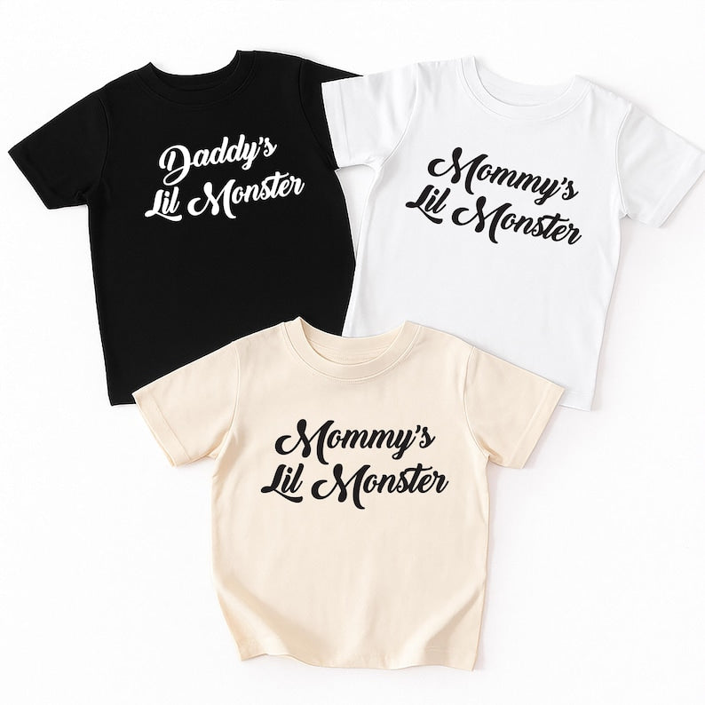 Girls Halloween Costume Shirt, Mommy’s Lil Monster Baby Shirt, Toddler Girl Halloween Outfit Tee