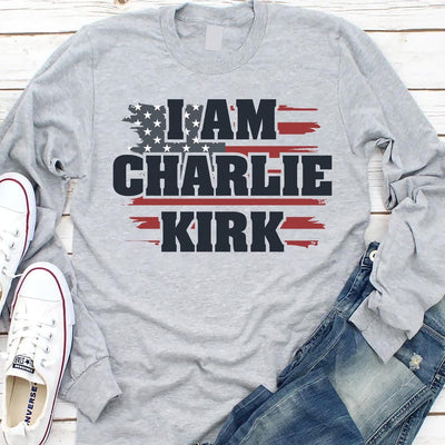 Justice for Charlie Long Sleeve Shirt, A True Patriot Charlie Kirk Long Sleeve Shirt, Charlie Kirk Is My Hero Long Sleeve Shirt