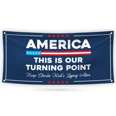 Charlie Kirk Is My Hero Banner Sign, Justice For Charlie Kirk Political Sign, A True Patriot Charlie Kirk Vinyl Banner with Metal Grommets