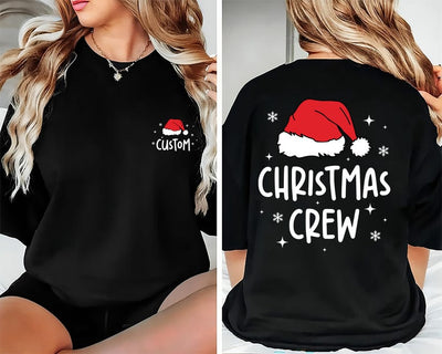 Custom Christmas Crew Short Sleeve Shirt, Personalized Christmas Party Short Sleeve Shirt, Christmas Family Matching Tee