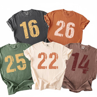 Custom Football Number Shirt, Personalized Custom Number Short Sleeve Shirt, College Football Tee, College Football Game Day Short Sleeve Shirt