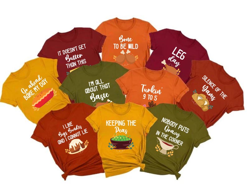 Family Thanksgiving Short Sleeve Shirt, Funny Thanksgiving Puns Short Sleeve Shirt, Matching Family Tee, Turkey Day, Fall Friendsgiving Group Short Sleeve Shirt