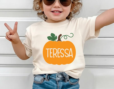 Personalized Pumpkin Baby Bodysuit, Custom Fall Baby Shirt, Cute Fall Toddler Shirt, Pumpkin Baby Tee, Autumn Baby Outfit, Thanksgiving Gift