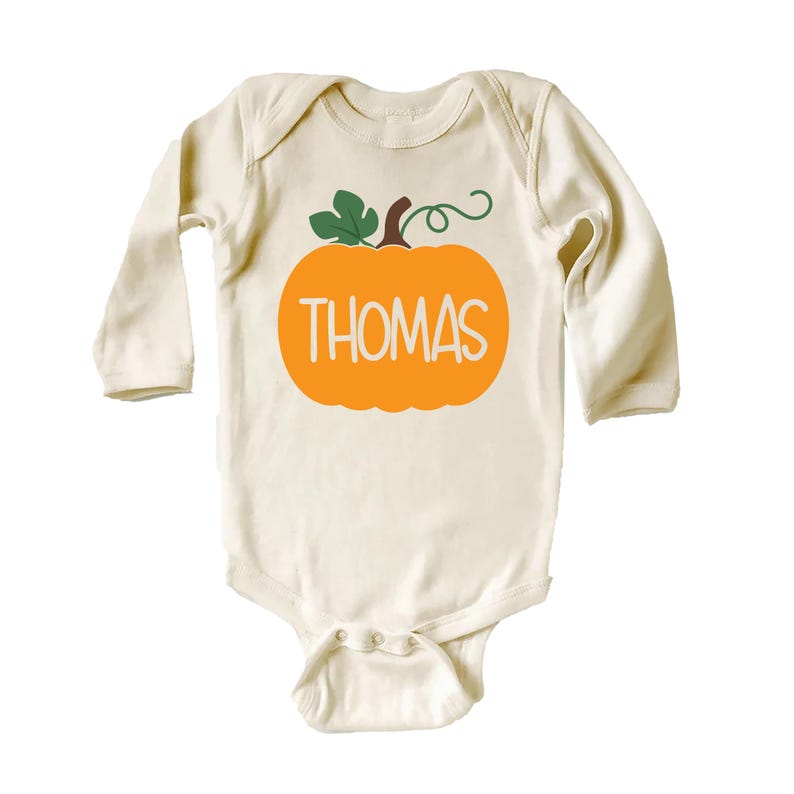 Personalized Pumpkin Baby Bodysuit, Custom Fall Baby Shirt, Cute Fall Toddler Shirt, Pumpkin Baby Tee, Autumn Baby Outfit, Thanksgiving Gift