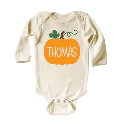 Personalized Pumpkin Baby Bodysuit, Custom Fall Baby Shirt, Cute Fall Toddler Shirt, Pumpkin Baby Tee, Autumn Baby Outfit, Thanksgiving Gift