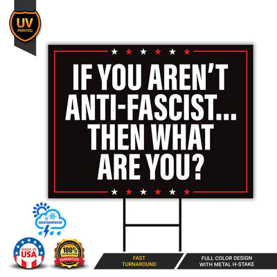 No Kings In America Yard Sign - Democracy Not Oligarchy Lawn Sign, Anti-Trump, Resist Racism, Resist Fascism Yard Sign with Metal H-Stake