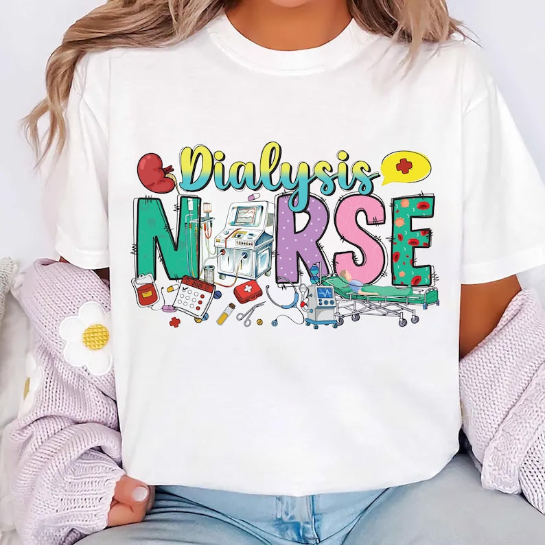 Dialysis Nurse Short Sleeve Shirt, Nephrology Tech Gift Shirt, Nurse Appreciation Tee, Dialysis RN Short Sleeve Shirt, Nephrology Nurse Short Sleeve  Shirt