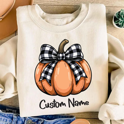 Teacher Halloween Sweatshirt, Custom Halloween Teacher SweatShirt, Coquette Pumpkin Tee, Spooky Teacher SweatShirt