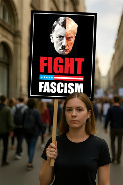 FIGHT FASCISM, No Kings In America Protest Sign, Anti-Trump Resistance Political Activist Protest Poster, Resist Fascism Rally Sign