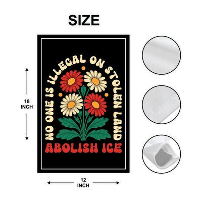 Abolish ICE Garden Flag, Double Sided, Keep the Immigrants, Deport the Racists Flag, Anti-Trump, Resist Racism Flag, Resist Fascism Flag