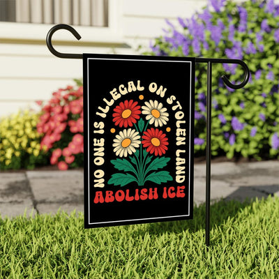 Abolish ICE Garden Flag, Double Sided, Keep the Immigrants, Deport the Racists Flag, Anti-Trump, Resist Racism Flag, Resist Fascism Flag