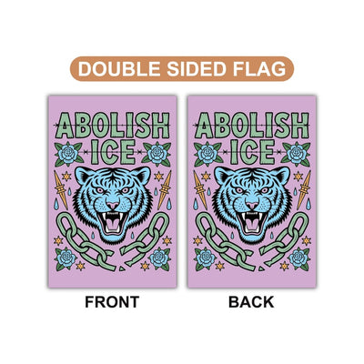 Abolish ICE Garden Flag, Double Sided, Keep the Immigrants, Deport the Racists Flag, Anti-Trump, Resist Racism Flag, Resist Fascism Flag