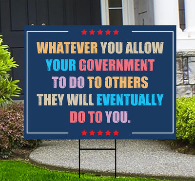 Abolish ICE Yard Sign, Keep the Immigrants, Deport the Racists Lawn Sign, Anti-Trump, Resist Fascism Yard Sign with Metal H-Stake