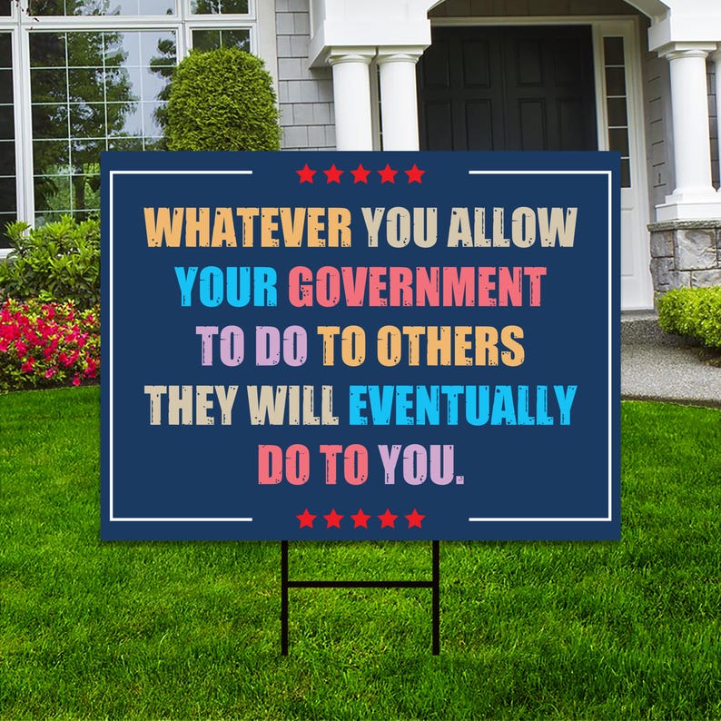 Abolish ICE Yard Sign, Keep the Immigrants, Deport the Racists Lawn Sign, Anti-Trump, Resist Fascism Yard Sign with Metal H-Stake
