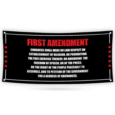 1st Amendment Free Speech Constitution Banner Sign, Political Sign, Reproductive Justice, Human Rights Vinyl Banner with Metal Grommets