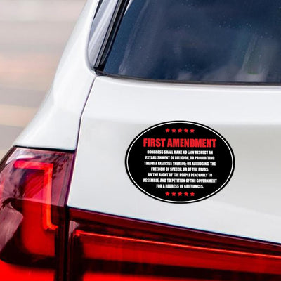 1st Amendment, Free Speech Constitution Magnet, No Kings, Anti-Trump, Resist Racism Car Magnet, Resist Fascism Vehicle Magnet, 6" x 4.5"